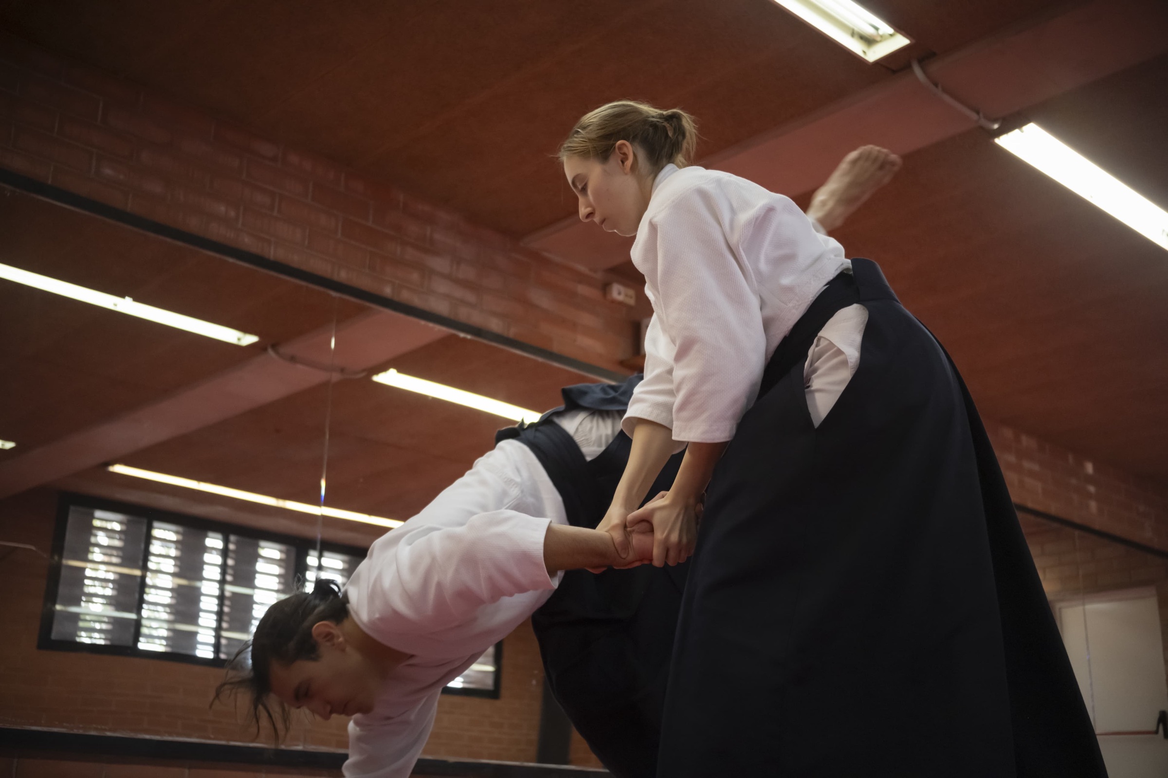 Una tècnica vista des del tatami a Marina-Besòs.