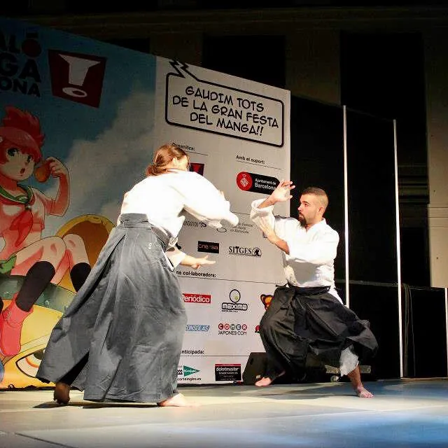 Exhibició d'Aikido al XVIII Saló del Manga de Barcelona (@manga.bcn)