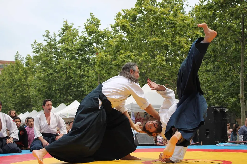 Alberto Sancho (取) and David Ballara (受) giving their all! ⚡️ @aikidom