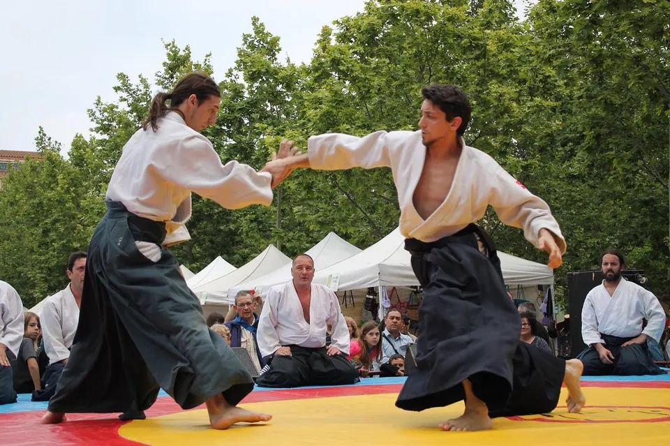 Pablo (取) and Jose (受) go for Ushiro-ryōtekubi-dori (後両手首取)! 🪐 @aikido