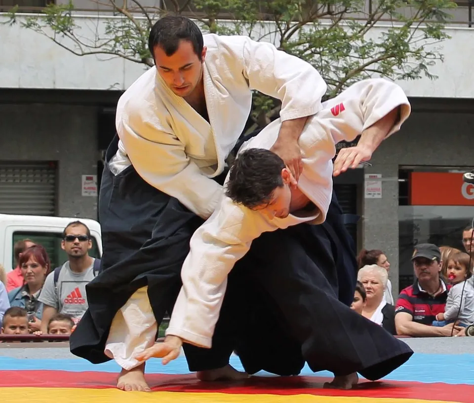 Taron (取) and Jose (受) giving their all for Irimi-nage! 🦾 @aikidomusub