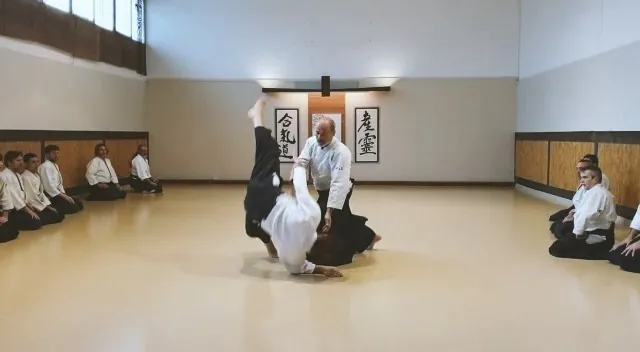 Xavi Serra Sensei showing Shōmen-uchi Kokyū-hō (正面打ち 呼吸法) with Pablo M