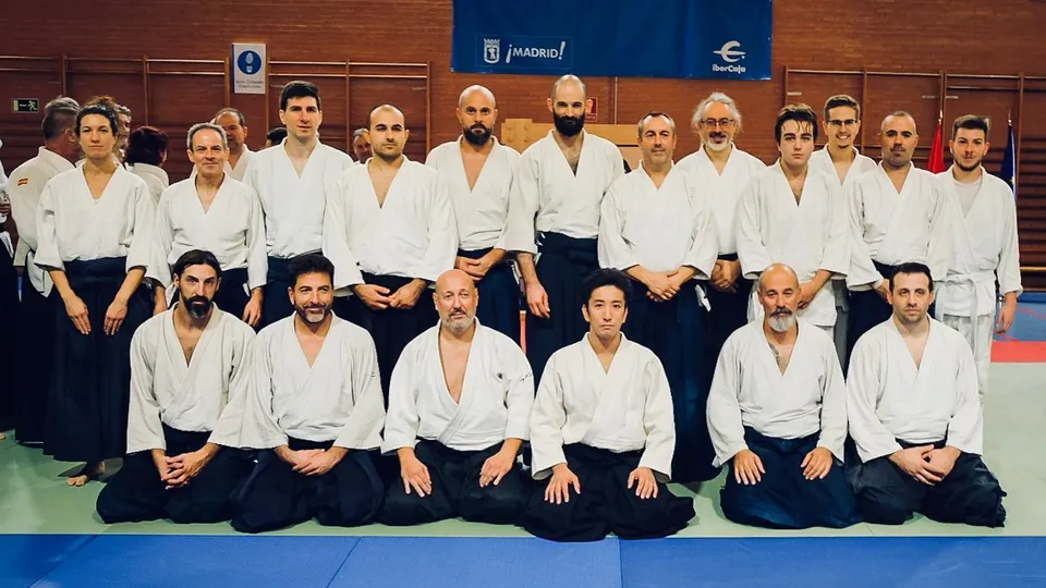 Mitsuteru Ueshiba Aikikai Hombu Dojo-cho seminar with Arima Hayato Shi