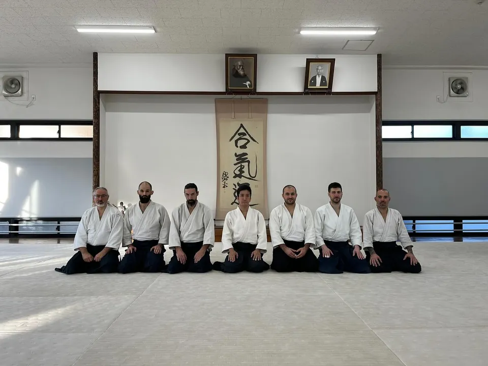 At Hombu Dojo after Dojo-cho morning class on Thursday.