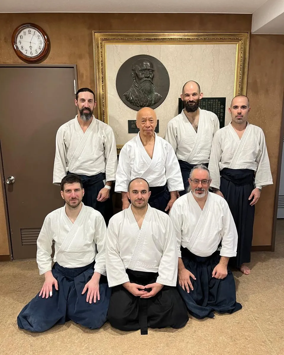 At Hombu Dojo after Osawa H. Shihan morning class on Thursday.