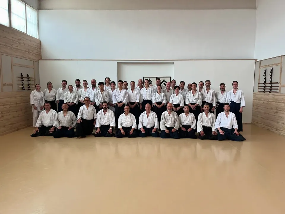 Class with @francesc_cast Sensei at Aikido Musubi and diploma presenta